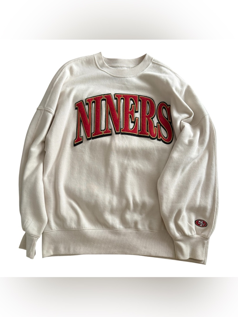 Abercrombie & Fitch Cream San Francisco 49ers graphic oversized Sunday crew - Picture 3 of 7